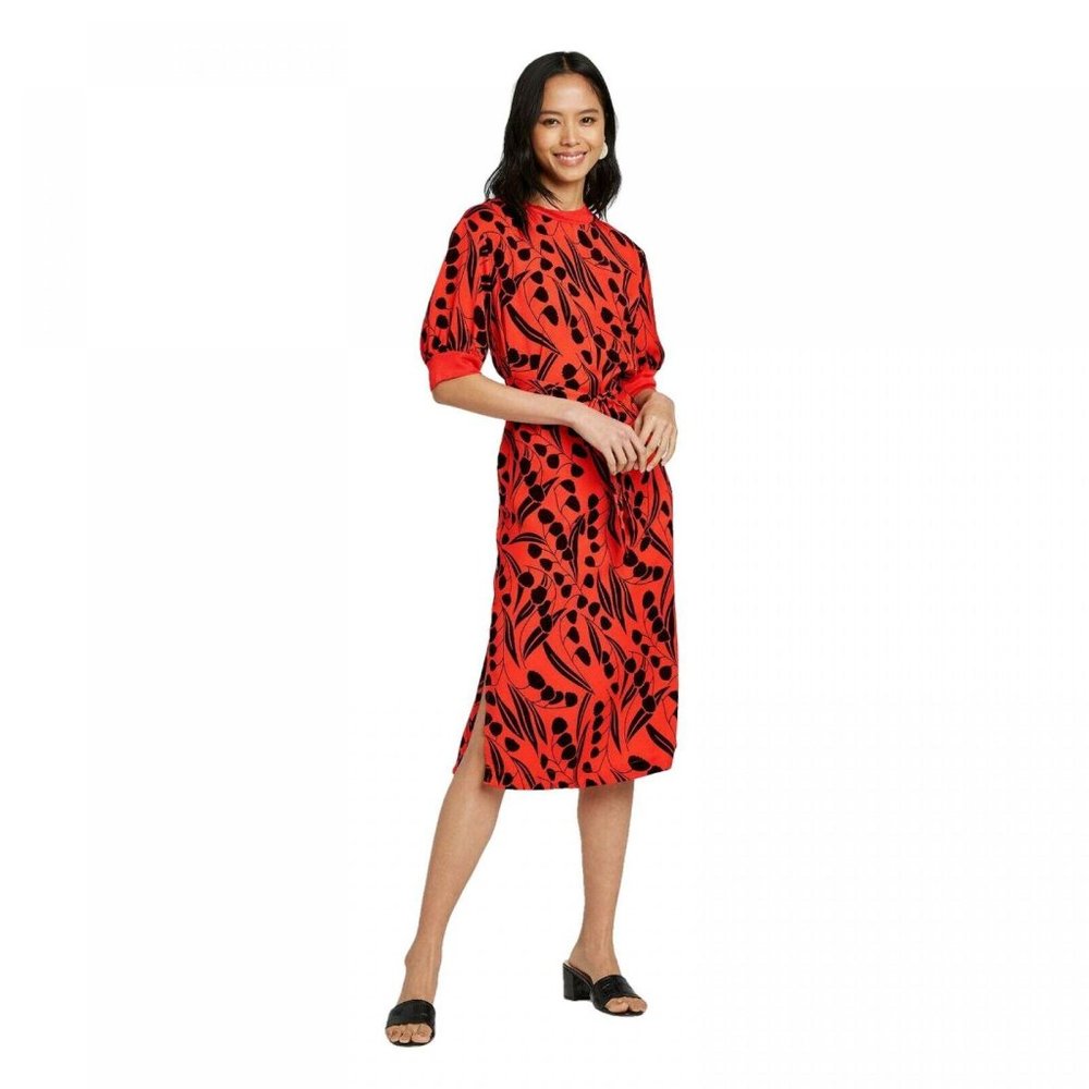 NWT Who What Wear Print Shift Dress XL Lily Floral - Picture 3 of 7